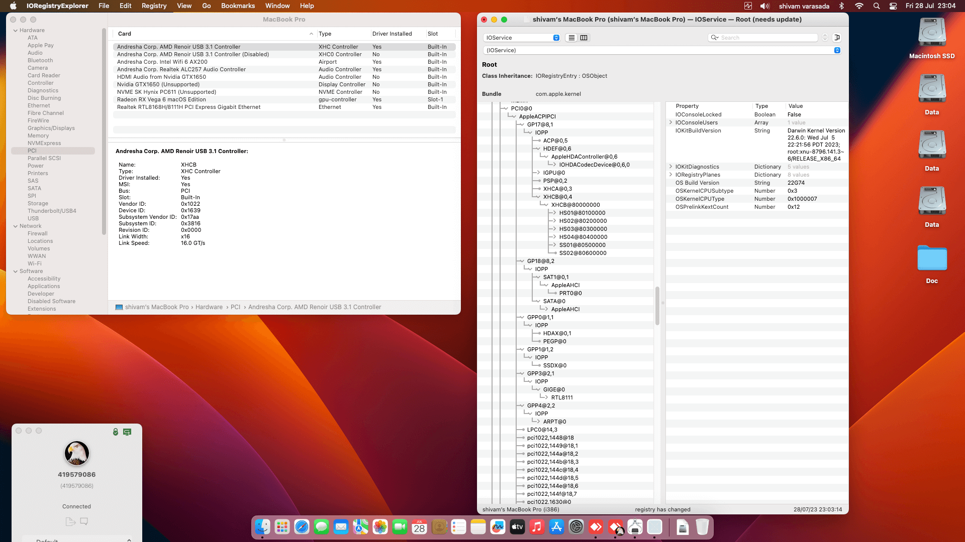 Lenovo Legion 5 15ARH05a [AMD Ryzen 5 4600H + Radeon RX Vega 6 + I2C]   OpenCore 1